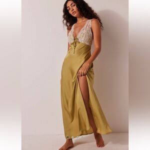 Free People Countryside Maxi Dress - Palm Leaf